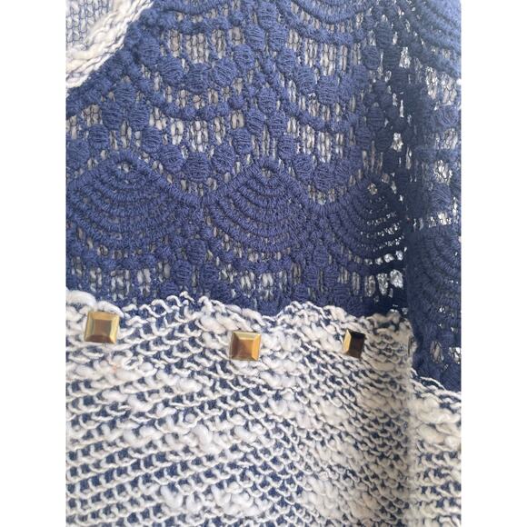 Code Blue "Eliza" sweater LG Navy and gray with accents - Picture 5 of 7